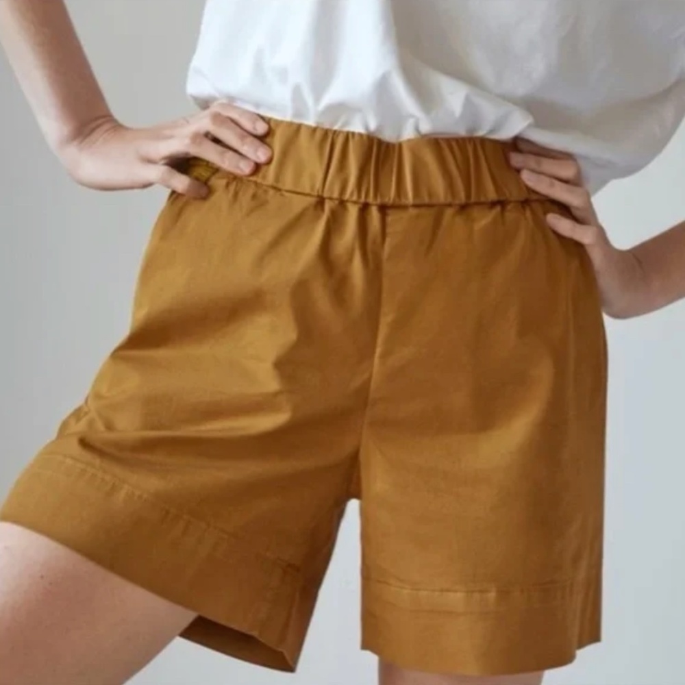 Everlane High Waist Tan Shorts